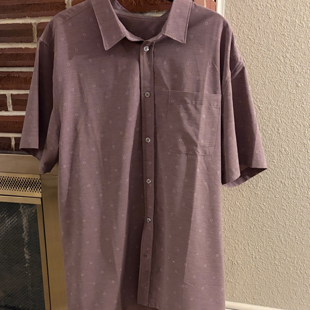 Men's Vuori men’s Bridge Button Down XL purple mauve with pattern